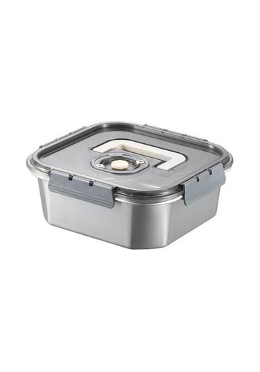 Suntek Meyve Saklama Kutusu Gıda Sızdırmazlık Piknik Parti 3500ml-24x24x9cm Gri