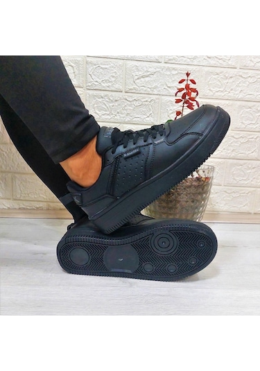 Kinetix Enner Pu Siyah Comfort Fuspetli Atom Sneaker Spor Ayakkabı 001