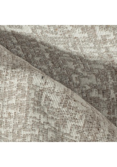 Purecot Premium Pamuklu Püsküllü Koltuk Örtüsü 180x220 Çift Taraflı Terletmez Kaymaz , Kahve Kahve