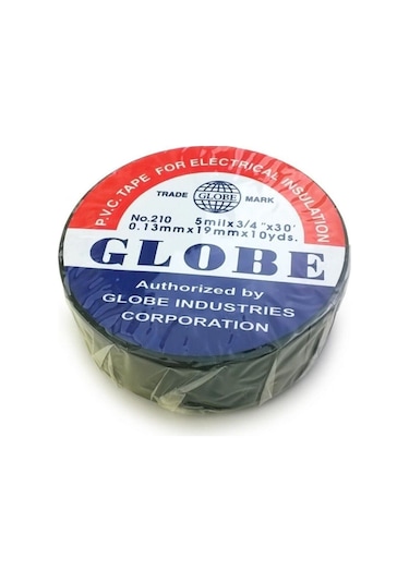 Globe 0.13mmx19mm İzole Bant 10'lu Siyah
