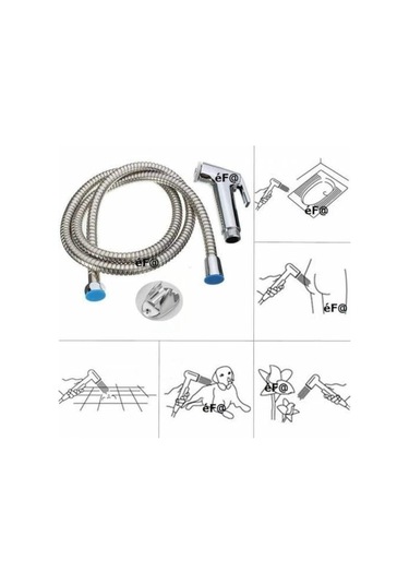 Taharatmatik El Tuvalet Sprey Tabanca Taharet Musluk Seti Gri