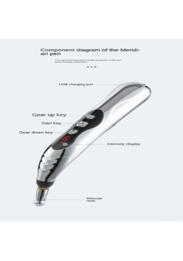 Mufunye Otomatik Akupunktur Noktası Bulucu, Masaj Çubuğu, Ev Tipi Elektronik Akupunktur Ve Moksibüsyon Aracı Varsayılan