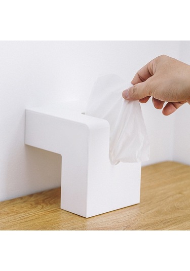 Sones Yaratıcı Basit Ev Plastik Peçete Kağıdı Saklama Kutusu Beyaz