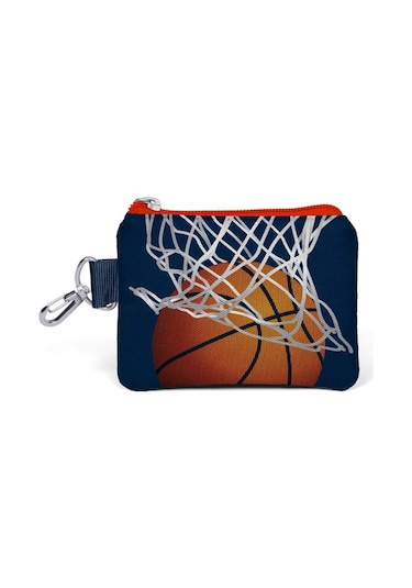 Coral High Kids Lacivert Turuncu Basketbol  Desenli Bozuk Para Çantası 21798 Lacivert