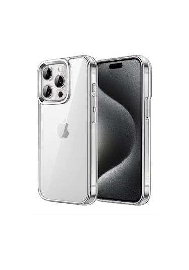 Apple Uyumlu iPhone 15 Şeffaf Kılıf Kamera Ve Ekran Çıkıntılı Tam Koruma