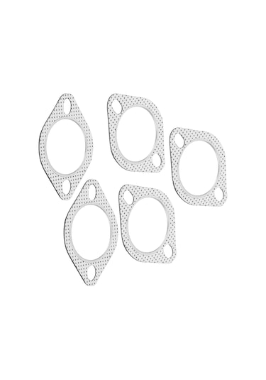 Xiyyadms 5 Adet 2.5 İnç Çinko Kaplı Exhaust Flange Mafrası, 2-boltlu, Grafit Kaplı, Anti-korozif, Araçlarda Tamir Ve Değişim İçin