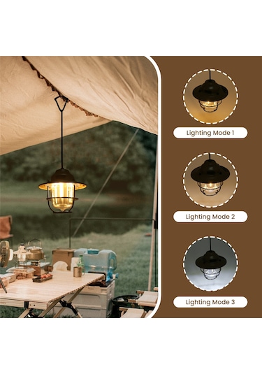 Açık Hava Aydınlatma Kamp Işıkları Şarj Edilebilir El Işıkları Khaki Haki