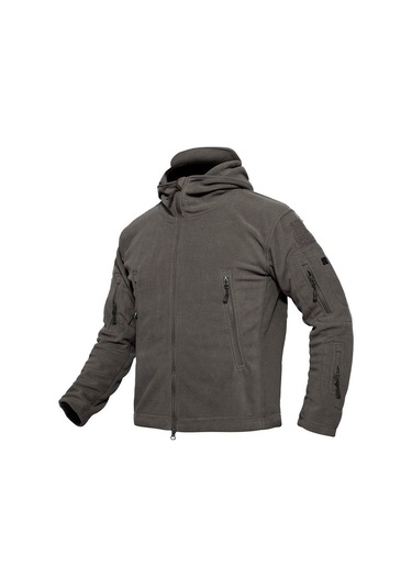 Pasifix Polar Sıcak Erkek Termal Nefes Alabilen Kapüşonlu Palto Gri