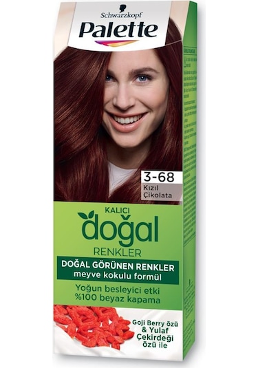 Palette Kalıcı Doğal Renkler Saç Boyası 3 - 68 Kızıl Çikolata X 3 A