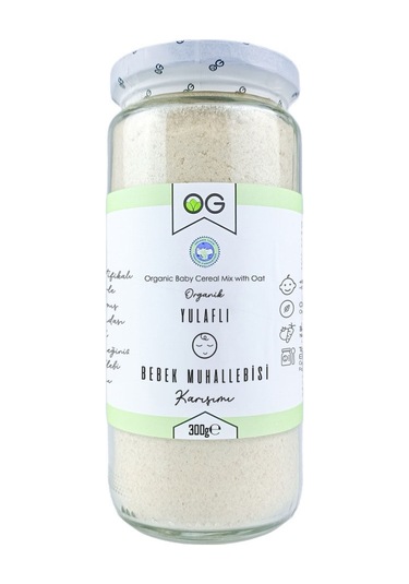 OG natural Organik Yulaflı Bebek Muhallebisi Karışımı 300 Gr +6 Ay