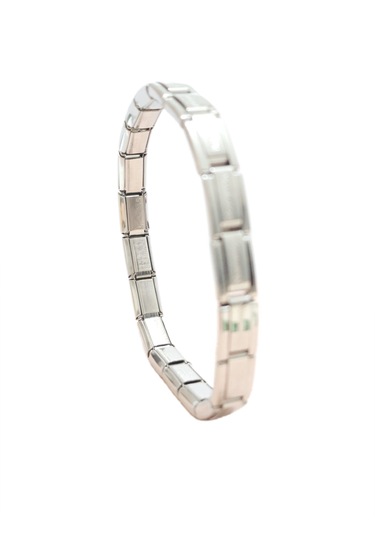 Çelik Bileklik İnce İtalyan Charm Model Unisex Erkek Kadın 3 Mm 18 Cm Gümüş Silver Gümüş