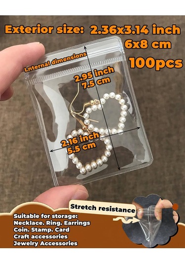 Yuntech01 Pvc Şeffaf Cüzdanlar, Zıplayıcı Fermuarlı, Çelik Parça Koruyucu, 48 Micron, 100 Adet, Çeşitli Boyutlar Şeffaf