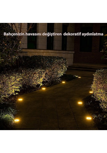 Technosmart Solar Güneş Enerjili 8 Ledli Kazıklı Zemin Lambası Çok Renkli