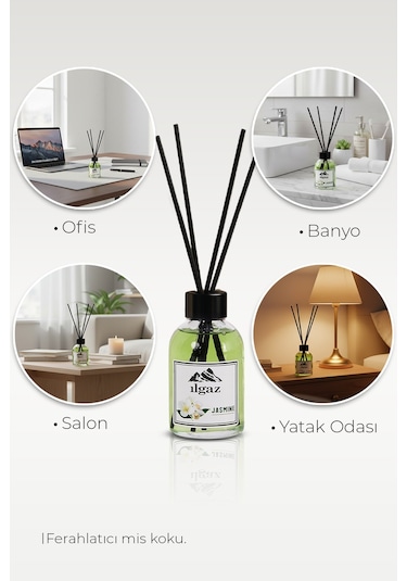 Ilgaz Reed Diffuser Yasemin Çiçeği Bambu Çubuklu Oda Kokusu 110 ML