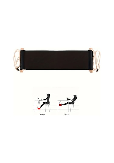 Cordial 1 Adet Siyah Ayak Hamakı Masanın Altında Kullanılan Ayak Dinlenme Yeri Ofis Ev Bahçe Ve Kamp İçin Taşınabilir Ayarlanabilir Siyah