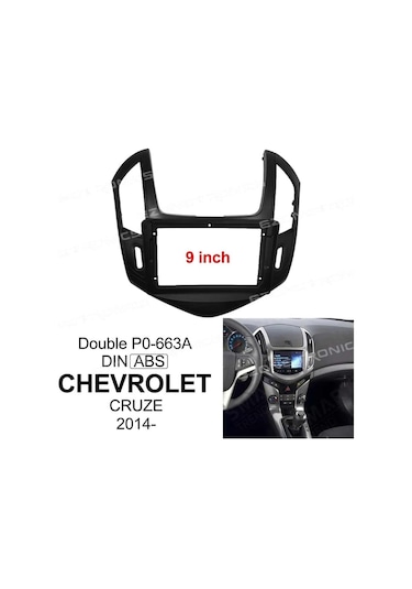 Chevrolet Cruze 14-15 Uyumlu 9 İnç Multimedya Çerçevesi Ve Soket