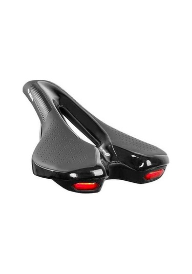 Novahub Siyah Çelik Bisiklet Sele Pvc Polyester 3.7v 60mah Pil 25.5x16cm 355g Siyah Biciklet Aksesuarı Siyah