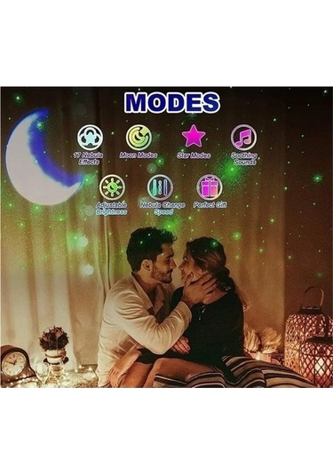 Didadodo Gökyüzü Pro Astronot Bluetoothhoparlör Galaxy Bulutsusu Ayışığı Ay Tavan Beyaz Beyaz