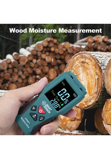 Tenfowee Yüksek Hassasiyetli St9671 Nem Ölçer - Ahşap, Bambu, Kağıt Ve İlaçlar İçin 4 Modlu Lcd Ekranlı