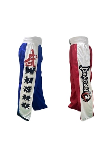 Dragondo 14118 Whu Shu Wushu Pantolonu Kırmızı - Mavi 001