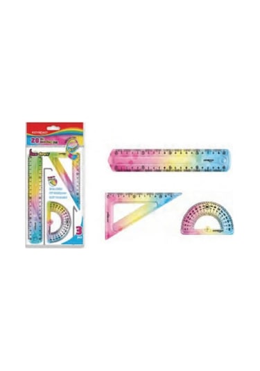 Keyroad Renkli Cetvelli Çizim Seti 20 CM Kr972278