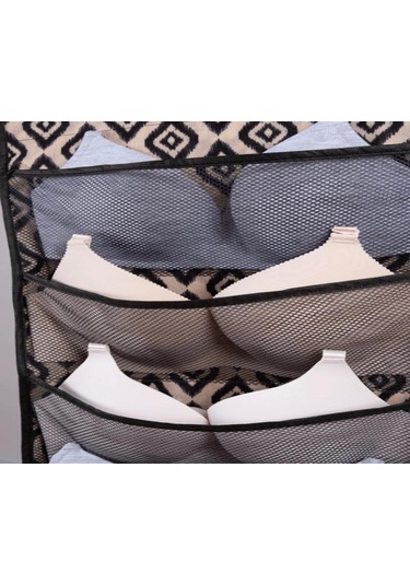 20 Cepli Dolap İçi İç Çamaşırı Organizeri I İki Taraflı Askılı Dolap Içi Sütyen Düzenleyici G Bej