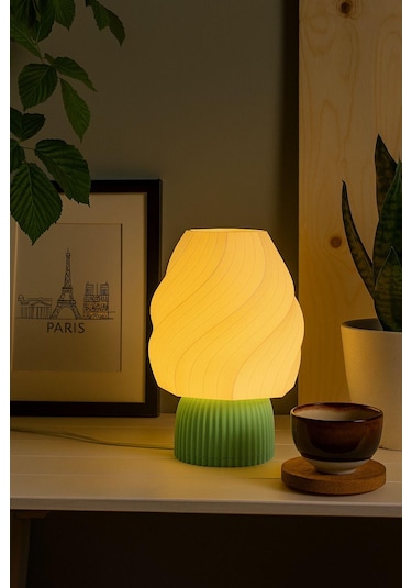 Ice Cream Lamp Masa Lambası Dekorasyon Aydınlatma Gece Lambası Abajur Mint Yeşili