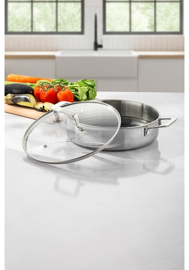 Emsan Pro Tri Ply Karnıyarık Tencere Çelik 24 Cm Gümüş