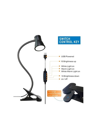 Boatshop1 Siyah 1 Adet Hotu 360 Ayarlanabilir Klipsli Masa Lambası Usb Çalışan 3 Renk Sıcaklık Ayarı Esnek Boyun Okuma Çalışma El Sanatları Için Siyah Boatshop1 Siyah 1 Adet Hotu 360 Ayarlanabilir Klipsli Masa Lambası Usb Çalışan 3 Renk Sıcaklık Ayarı Esnek Boyun Okuma Çalışma El Sanatları Için Siyah