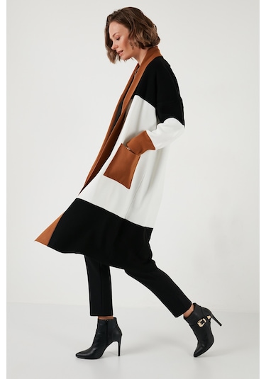 Lela Modest Regular Fit Renk Bloklu Uzun Tesettür Triko Bayan Hırka 4616172 Toprak Lela Modest Regular Fit Renk Bloklu Uzun Tesettür Triko Bayan Hırka 4616172 Toprak