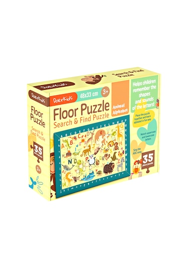 Doerkids Baby Puzzle Hayvanlar İngilizce Alfabe Eğitici Puzzle