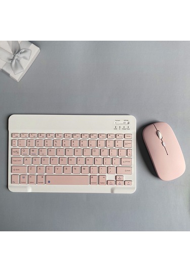 Moveevo 10 İnç Yeşil Tablet Klavye + İkili Mod Şarjlı Mouse Seti - Bluetooth, Manyetik Tutma, İpad Uyumlu, Kablosuz Çalışma Diğer