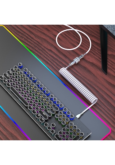 Geeksen Hxsj H-1 Usb-c Mekanik Klavye Kablosu, Esnek Nylon Örgülü, Çeşitli Renk Seçenekleri