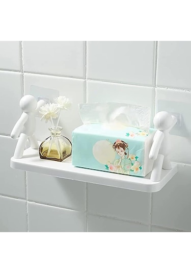 Dekoratif Mutfak Rafı Baharatlık Kendinden Yapışkanlı Raf Çöp Adam Mutfak Düzenleyici Çok Renkli