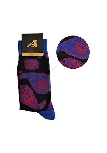 A Classe Şal Desenli Erkek Çorap Saks