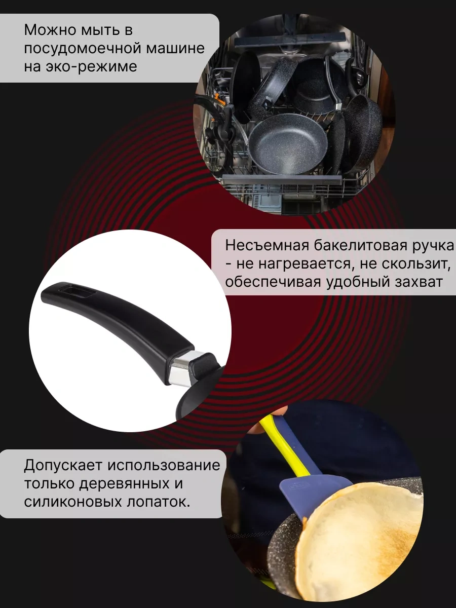 Helper House Krepler İçin Siyah Tencere Melanit 22 Cm 147821240 Siyah