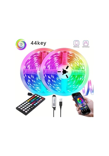 24 Tuşlu Led Şerit Işıklar, Rgb 5050 Lamba Uzaktan Kumandalı Usb 5 V Yatak Odası Dekorasyon Müzik Noel Oda Ev Dekor Için Işıklar 44keybluetooth-2m 24 Tuşlu Led Şerit Işıklar, Rgb 5050 Lamba Uzaktan Kumandalı Usb 5 V Yatak Odası Dekorasyon Müzik Noel Oda Ev Dekor Için Işıklar 44keybluetooth-2m