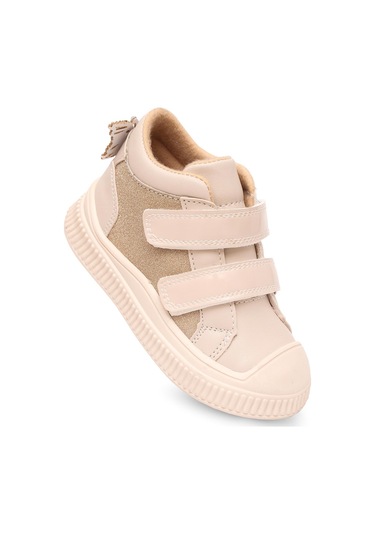 Kaptan Junior Kışlık Günlük Kız Çocuk Bebek Cırtlı Bot Barznk 650 Krem