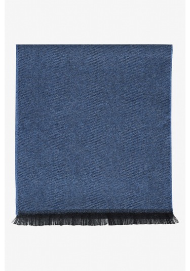 AC&Co / Altınyıldız Classics  Erkek Indıgo Desensiz Sıcak Tutan Triko Atkı Indıgo İndigo