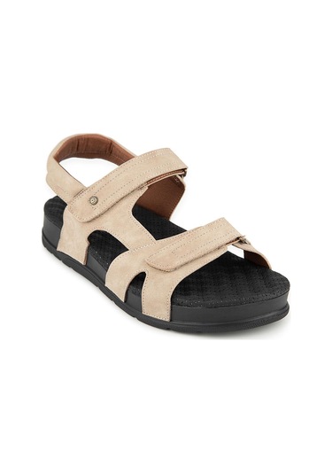 Muya Sagrado Anatomik Taban Topuk Dikeni Erkek Sandalet Krem