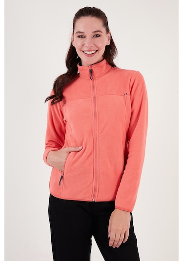 Lela Slim Fit Anti-Pilling Tüylenme Yapmayan Fermuarlı Cepli Hırka Bayan Polar 5907002 Somon Lela Slim Fit Anti-Pilling Tüylenme Yapmayan Fermuarlı Cepli Hırka Bayan Polar 5907002 Somon
