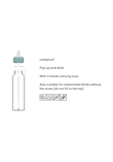 Mepal Pipetli Içecek Şişesi Campus Flip-up 500 Ml Mavi Çocukl Çok Renkli