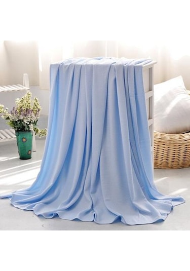 Gri Yaz Buz Battaniyesi Yumuşak Doğal Bambu Elyaf Nefes Alabilir Isı Emme Vücut Sıcaklığını Düzenleyen S