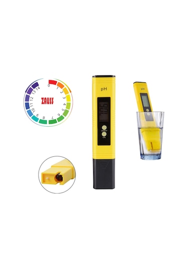 Zauss Dijital Ph Metre 0.01 Hassasiyet Su Sıvı Akvaryum Ph Ölçer