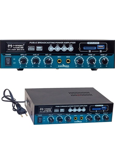 Magicvoice MV-510 50 W Bluetooth USB SD 2 Mikrofon Girişli Hat Trafolu Amfi