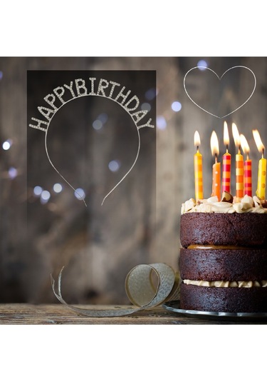 Doğum Günü Happy Birthday Metal Kristal Taşlı Taç Çok Renkli