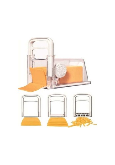 Primepickings 4'lik Peynir Doğrayıcı, Tereyağı Dilimleyici, Buzdolabı Saklama Kutusu, 3 Bıçaklı Multifonksiyonel Diğer