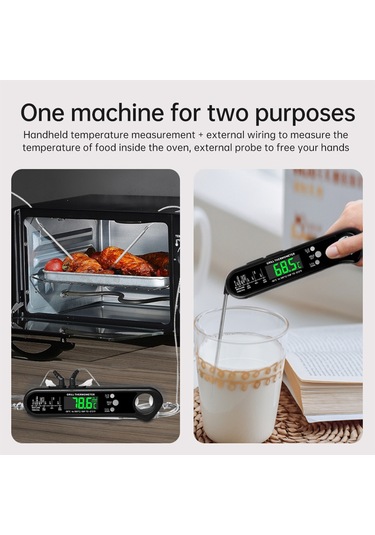 Pişirme Için Dijital Et Termometresi Pille Çalışan Siyah