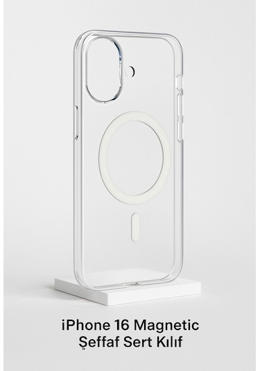 C.power Magsafe Şeffaf Sert Kılıf İphone16,16pro,16pro Max ,plus Ve E Uyumlu, Darbeye Dayanıklı Pc Malzeme Şeffaf