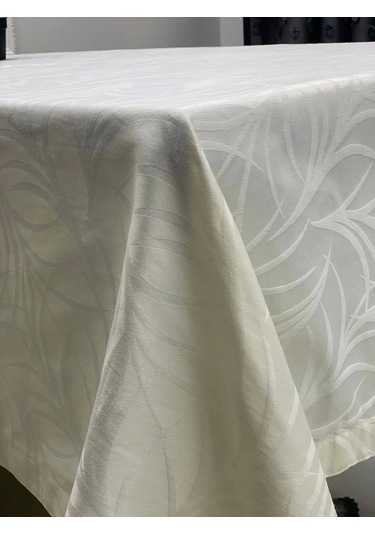 Nivemeshome 140x240 Krem Yaprak Desenli Leke Tutmaz Masa Örtüsü Çok Renkli